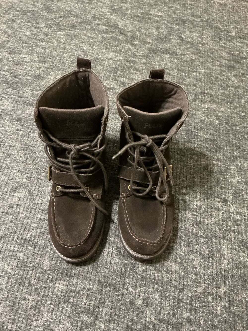 Polo Ralph Lauren Bear Ranger Boot Unisex Size 6.5 Suede Dark Brown